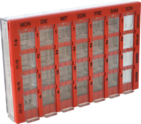 Dosett-Arzneikassette Maxi rot Bild 1