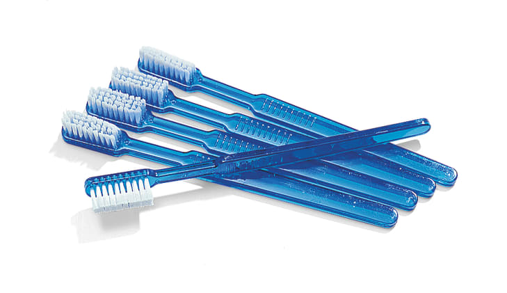 Einnmal-Zahnbürste mit Zahnpasta Bild 1