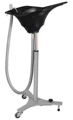 Haarwaschbecken auf schwerem Stativ, Fußpedal Bild 1