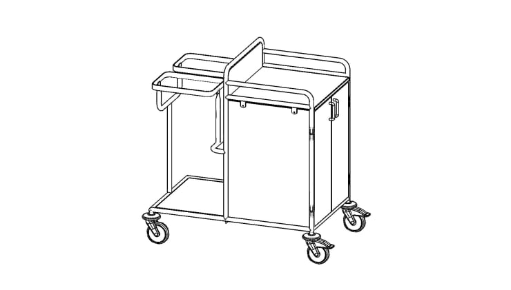Hammerlit Etagenwagen m.Scharnierdeckel und Tretmechanismus Bild 1