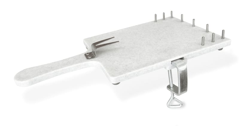 Küchenbrett mit Haltegabel, grau Bild 1