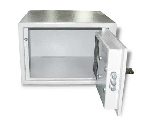 Betäubungsmitteltresor für Tagesbedarf, Sicherheitsstufe A, doppelwandige Tür, Doppelbart-Sicherheitsschloss, 8 Liter.
␍ Bild 2