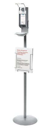 WiBUplus mobiler Desinfektionsmittelspender mit WiBUplus Aluminium-Spender Bild 2