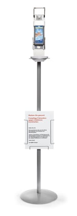 WiBUplus mobiler Desinfektionsmittelspender mit WiBUplus Aluminium-Spender Bild 1