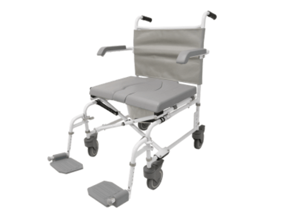 Duschtoilettenstuhl Duo Motion XL, grau/weiß Bild 1