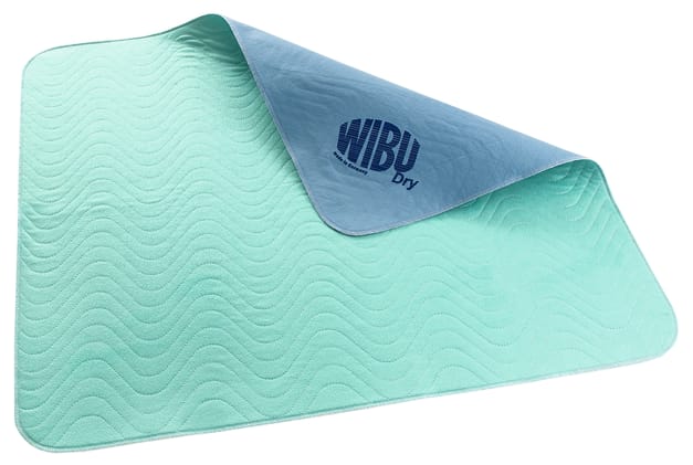 Atmungsaktive Krankenunterlage "Glückstädter" – versteppt mit saugfähigem Vlies und innenliegender PU-Folie für sicheren Nässeschutz. Bild 1