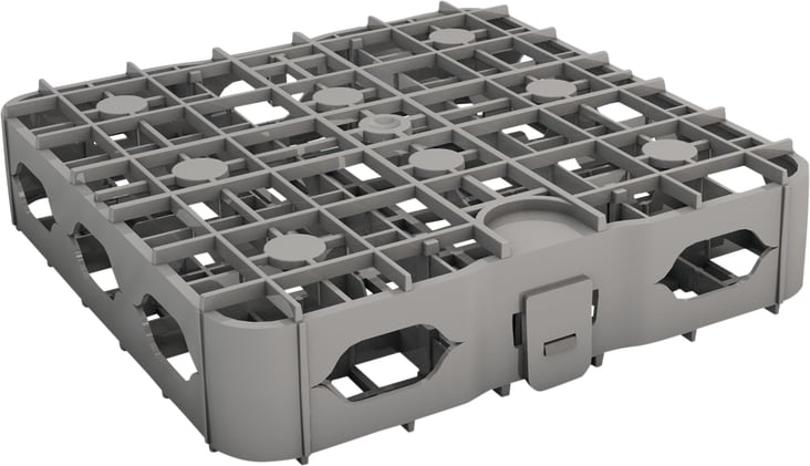 Spülkorb für 36 Einnahmebecher/Trinkbecher, grau Bild 1