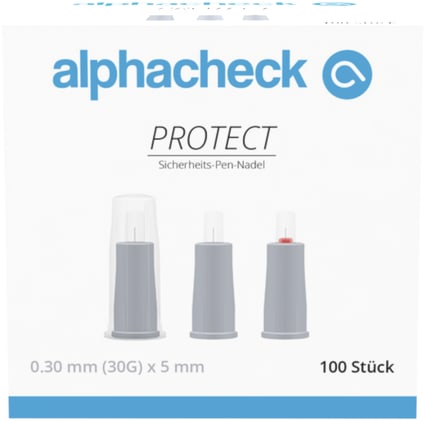 alphacheck Protect Sicherheits-Pen-Nadel (100er-Pack) Bild 1