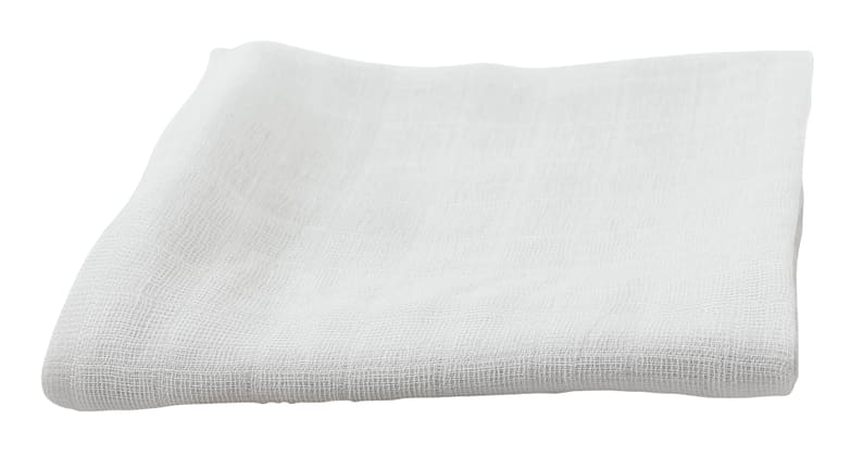 Wiederverwendbares Mulltuch aus Doppelkaromull TB 36 – ideal als Spuck- oder Allzwecktuch, saugstark und weiß gebleicht. Bild 2