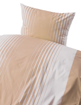 Kissenbezug mit Streifendesign, Hotelverschluss & Bogenabnähern. Formschön, komfortabel & leicht zu beziehen – ideal für den Alltag. Bild 1