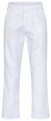 Diese Hose hat Gürtelschlaufen, eine paspelierte Gesäßtasche mit Knopf und zwei Seitentaschen. Praktisch für den Berufsalltag. Bild 1