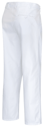 Diese Hose hat Gürtelschlaufen, eine paspelierte Gesäßtasche mit Knopf und zwei Seitentaschen. Praktisch für den Berufsalltag. Bild 2