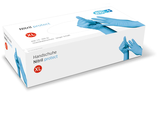 WiBUplus Nitril protect Handschuhe Einzelpackung (100er-Pack) Bild 1