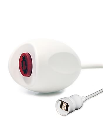 Der Birntaster für Rufanlage Varolux hat eine Magnetische Kupplung und kann in Arbeitsstrom- und Ruhestromanlagen verwendet werden.
␍ Bild 1