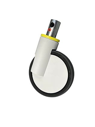 Die Rolle für Klinikbett Stiegelmeyer Puro ist geeignet für das Modell Puro und hat den Durchmesser von 150 mm.
␍ Bild 1