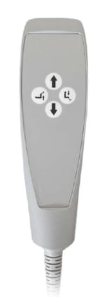 Der schwarzer BFL-Anschluss von dem Handschalter für Lifter Horcher Lexa ist 9-polig. Der Handschalter hat 4 Tasten. Bild 1