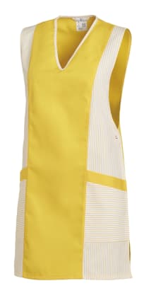 Praktische Überwurfschürze mit zwei Seitentaschen und seitlichem Druckknopfverschluss – bequem, funktional und ideal für den professionellen Alltag. Bild 1