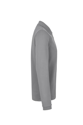 Stilvolles Langarm-Poloshirt mit 3-Knopfleiste, Rippstick-Ärmeln, Nackenband und Leasingkoller – sportlich, bequem und professionell. Bild 4