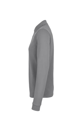 Stilvolles Langarm-Poloshirt mit 3-Knopfleiste, Rippstick-Ärmeln, Nackenband und Leasingkoller – sportlich, bequem und professionell. Bild 2