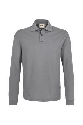 Stilvolles Langarm-Poloshirt mit 3-Knopfleiste, Rippstick-Ärmeln, Nackenband und Leasingkoller – sportlich, bequem und professionell. Bild 1