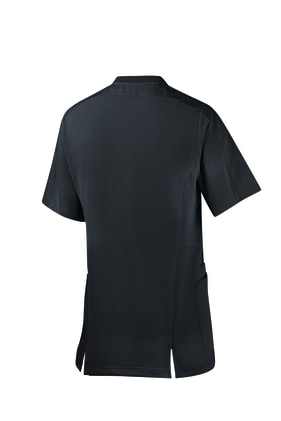 Kasack mit Druckknopfleiste, Piqueeinsätzen, Namensschildschlaufe, Seitentasche & Piepertasche – funktional, bequem und ideal für den Berufsalltag.
␍ Bild 2