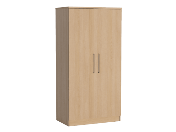 Kleiderwäscheschrank, B 100 x H200 x T60 cm, 2-türig Bild 1