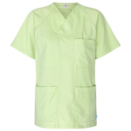 Beidseitig tragbarer Kasack aus Lyocell mit V-Ausschnitt, 3 Taschen & integriertem Chip. Modern, funktional & ideal für den Pflegealltag. Bild 1