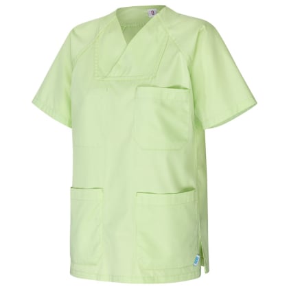 Beidseitig tragbarer Kasack aus Lyocell mit V-Ausschnitt, 3 Taschen & integriertem Chip. Modern, funktional & ideal für den Pflegealltag. Bild 2