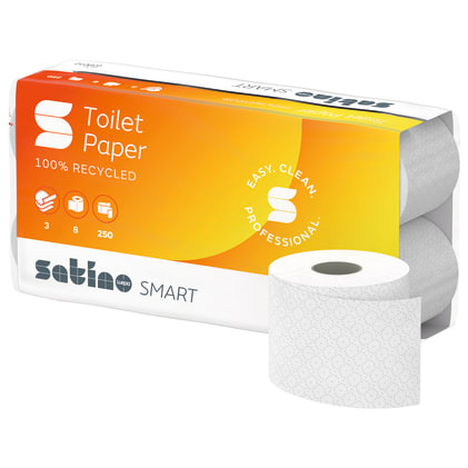 3-lagiges Toilettenpapier aus Recyclingmaterial, zertifiziert mit EU Ecolabel und Blauer Engel Bild 1