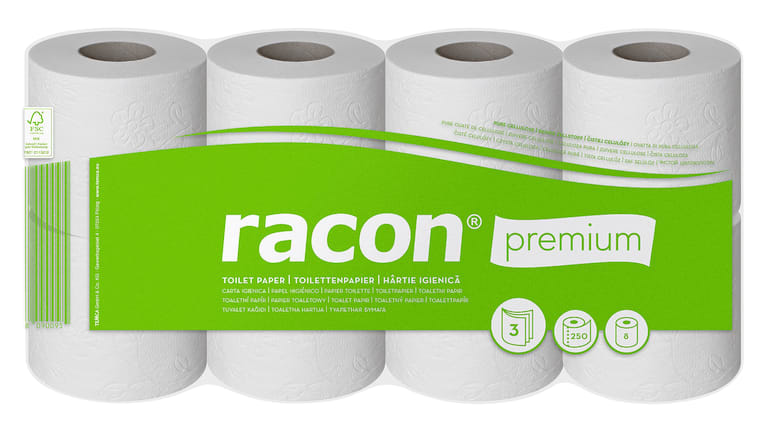 3-lagiges Toilettenpapier aus Zellstoff. Bild 1