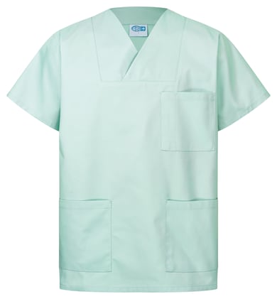 Kurzarm‑Kasack mit zwei praktischen Seitentaschen, durchgesteppter Brusttasche und komfortablen Seitenschlitzen - Funktional und pflegeleicht. Bild 1