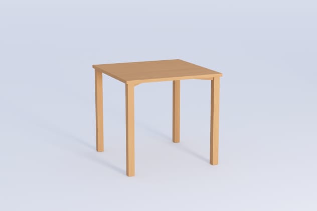 Tisch 80 x 80 cm, Beizton Buche standard, Tischplatte Altmühlbuche Bild 1