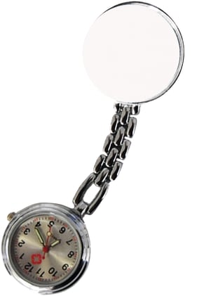 Schwesternuhr mit Kette und Clip Bild 1