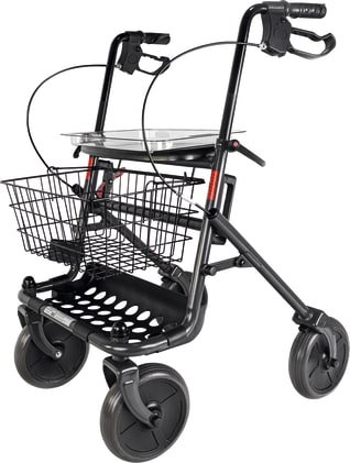 Rollator anthrazit für Pflegeheime & Kliniken ✓ klappbar & leichtläufig, geprüfte Qualität ► Jetzt einfach hier online kaufen! Bild 1
