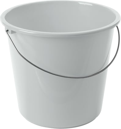 Haushaltseimer 10 Liter, hellgrau, 10 Stück für Pflegeheime & Kliniken ✓ 10 Liter ► Jetzt schnell im WiBU-Shop bestellen! Bild 1
