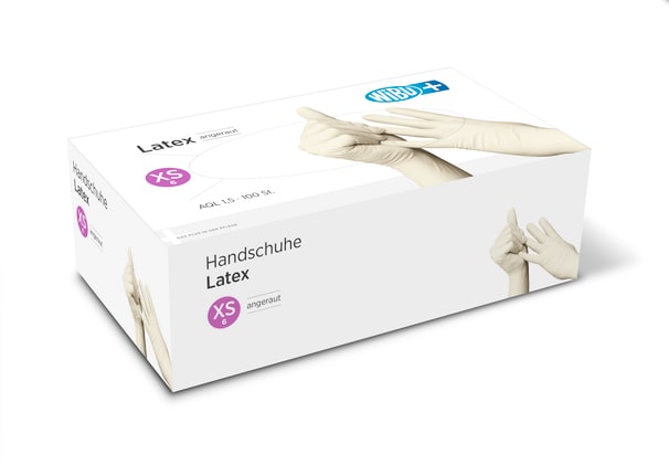WiBUplus Latex Handschuhe Rau Bild 1