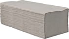 1-lagiges Handtuchpapier 25 x 23 cm, natur, im V-Falz aus 100% Recyclingpapier. Bild 1