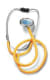 Flaches Stethoskop, für hervorragende Akustik, dehnbare Ohrbügel, 78 cm Länge, in 7 Farben erhältlich.
␍ Bild 1