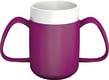 Trinkbecher mit 2 Henkeln mit Trink-Trick brombeer Bild 1