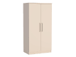 Kleiderwäscheschrank, B 100 x H200 x T60 cm, 2-türig, Sandbeige Bild 1