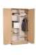 Kleiderwäscheschrank, B 100 x H200 x T60 cm, 2-türig Bild 1