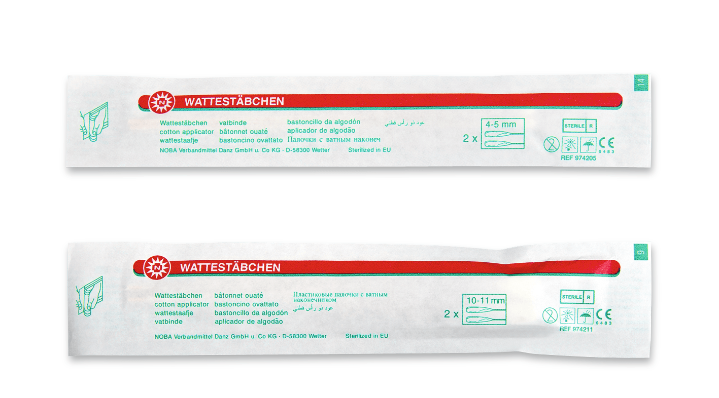 Wattestäbchen steril 15 cm lang, 200 Stück