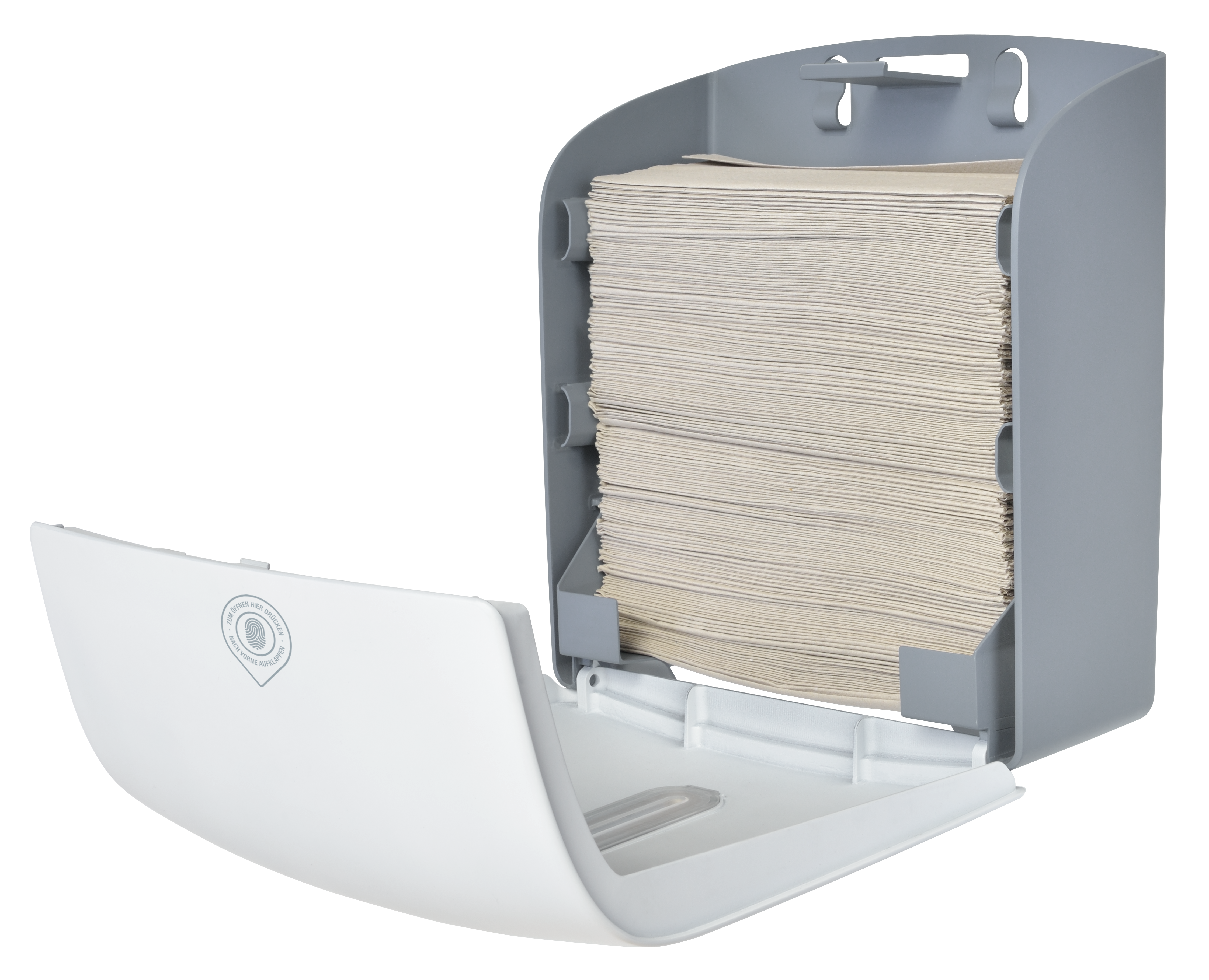 WiBUplus Handtuchpapierspender weiß/grau