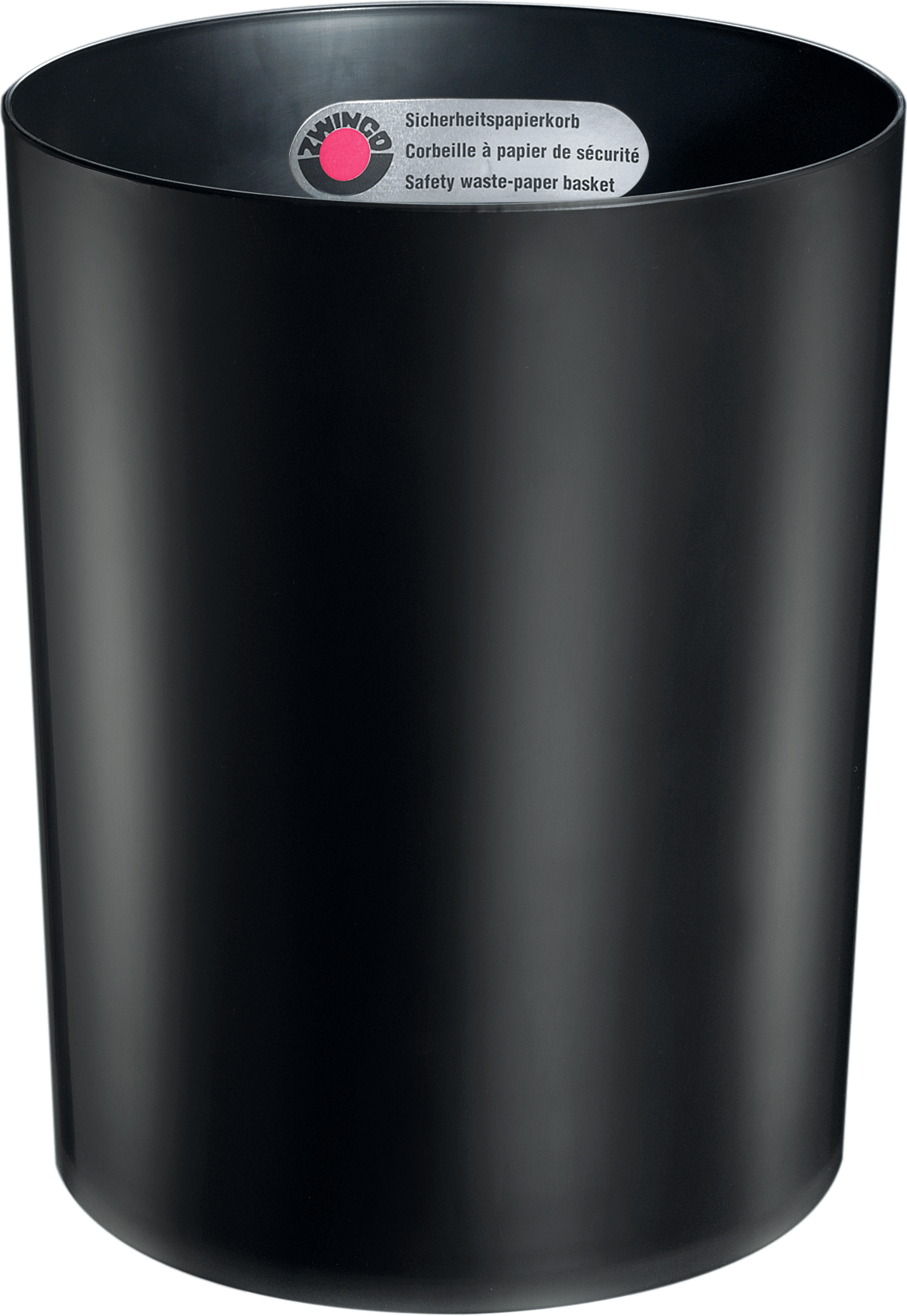 Sicherheitspapierkorb aus Kunststoff