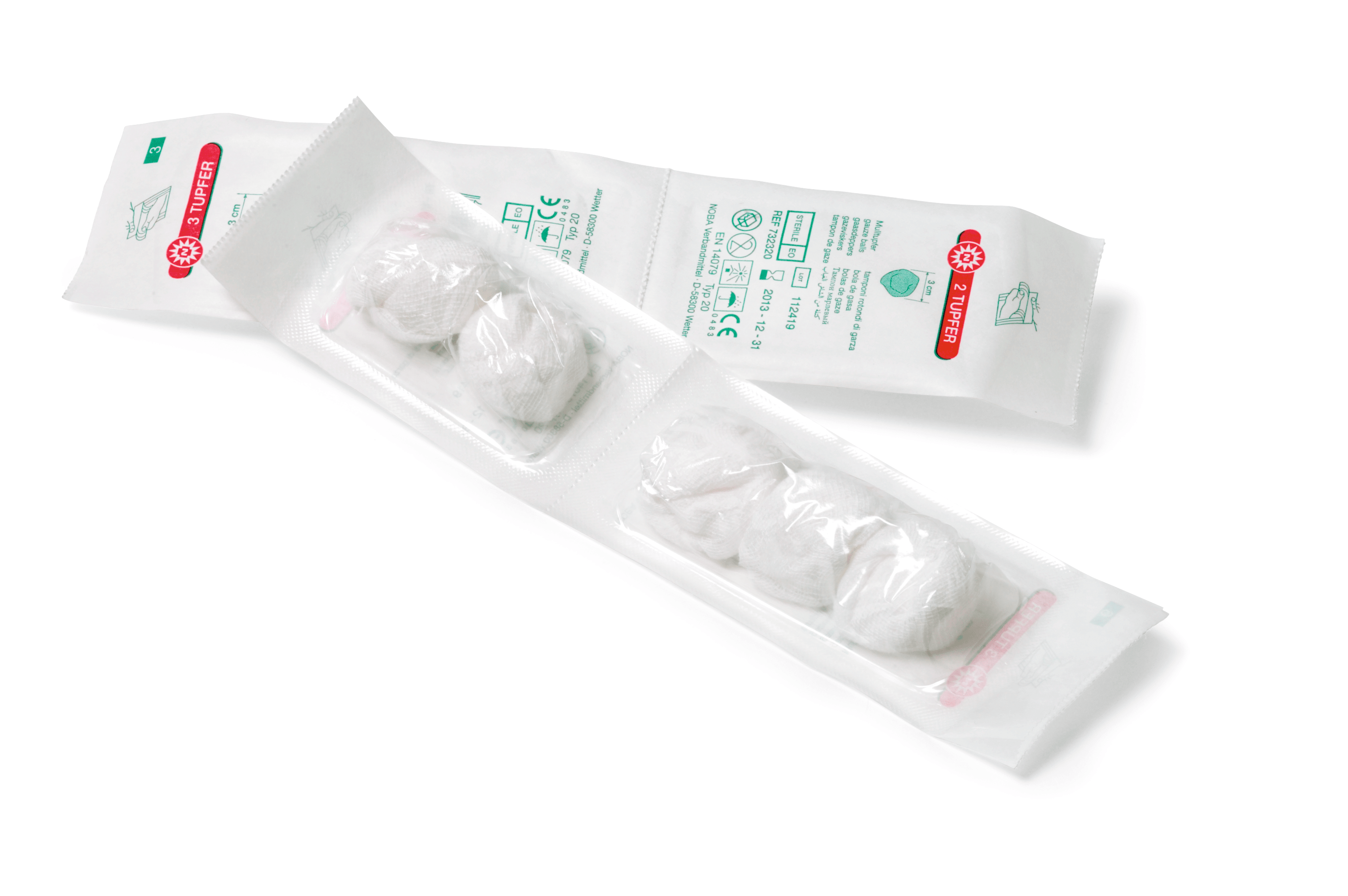 Schlinggazetupfer steril, 30 Stück