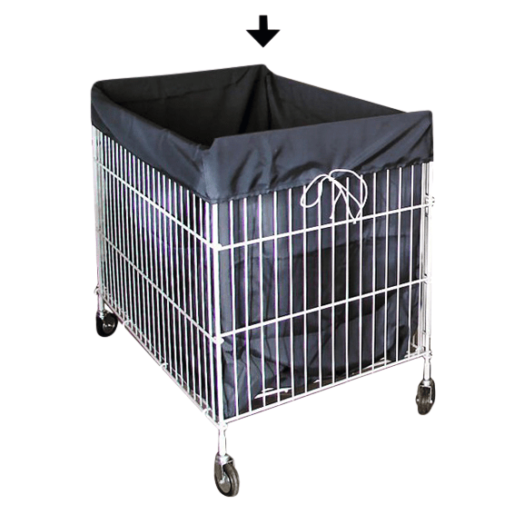 Einhängesack für Wäschegitterwagen, schwarz, groß