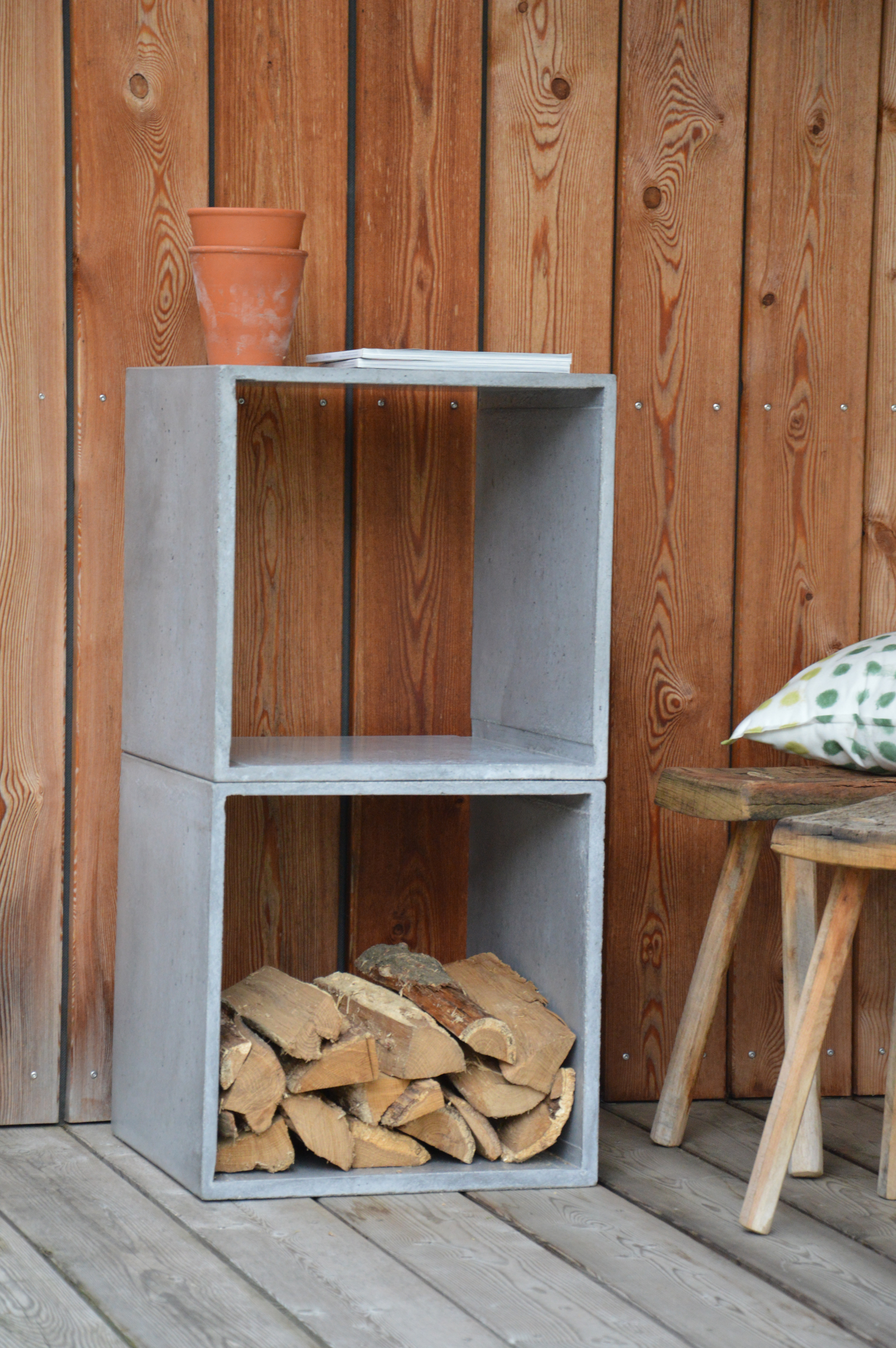 Beistelltische Cubus aus Beton (2er Set)