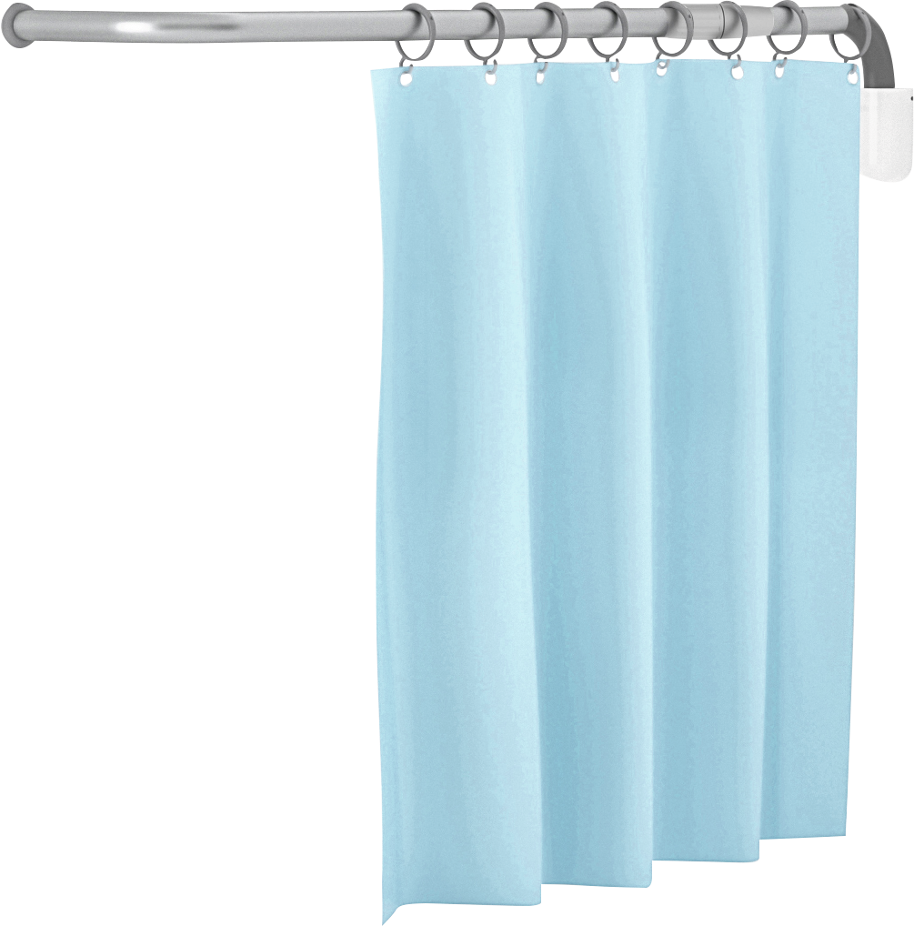 Duschspritzschutz L-Form, blau