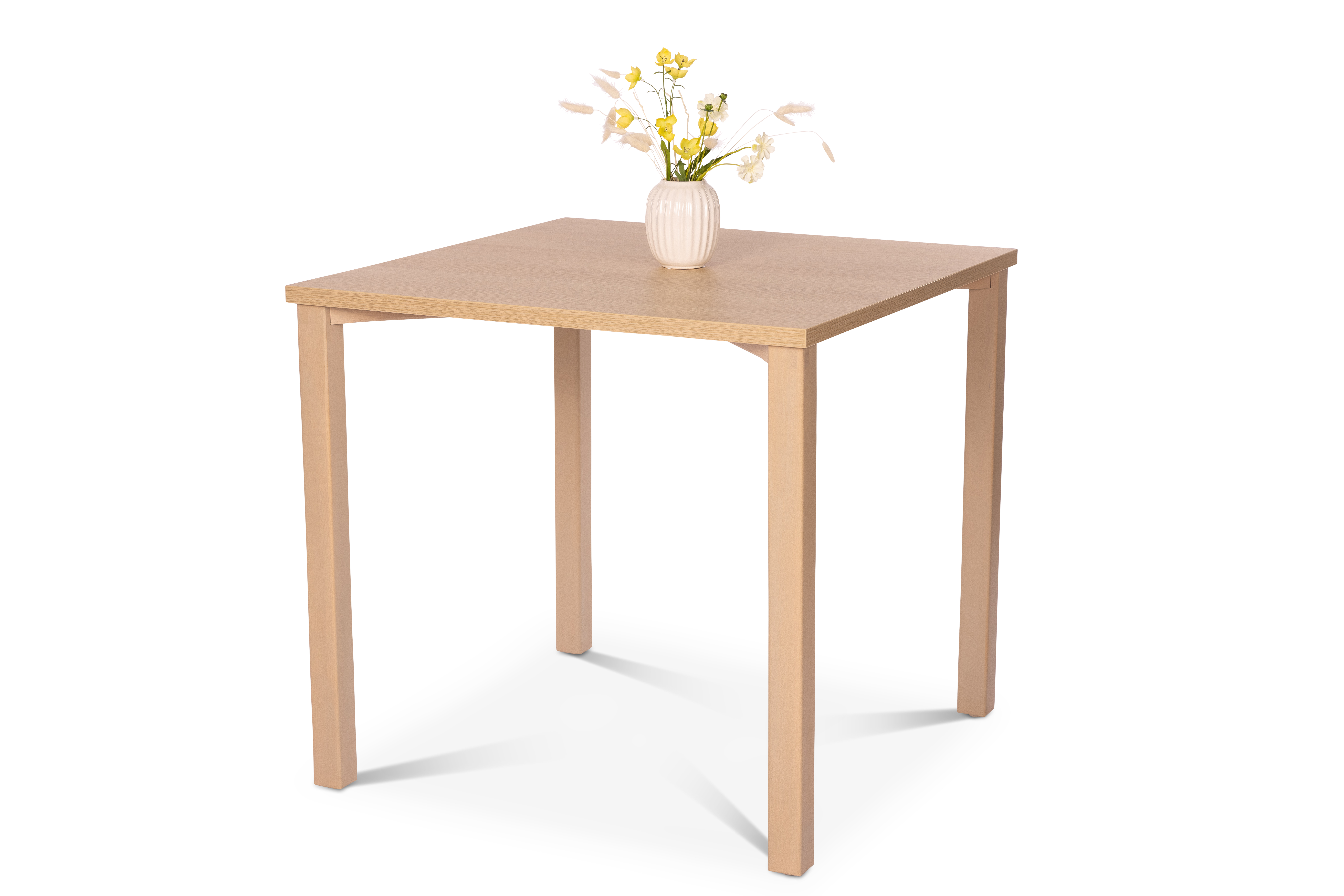 Tisch 80 x 80 x 75 cm, Beizton Eiche hell, Tischplatte Lindberg Eiche , 2 Stück
